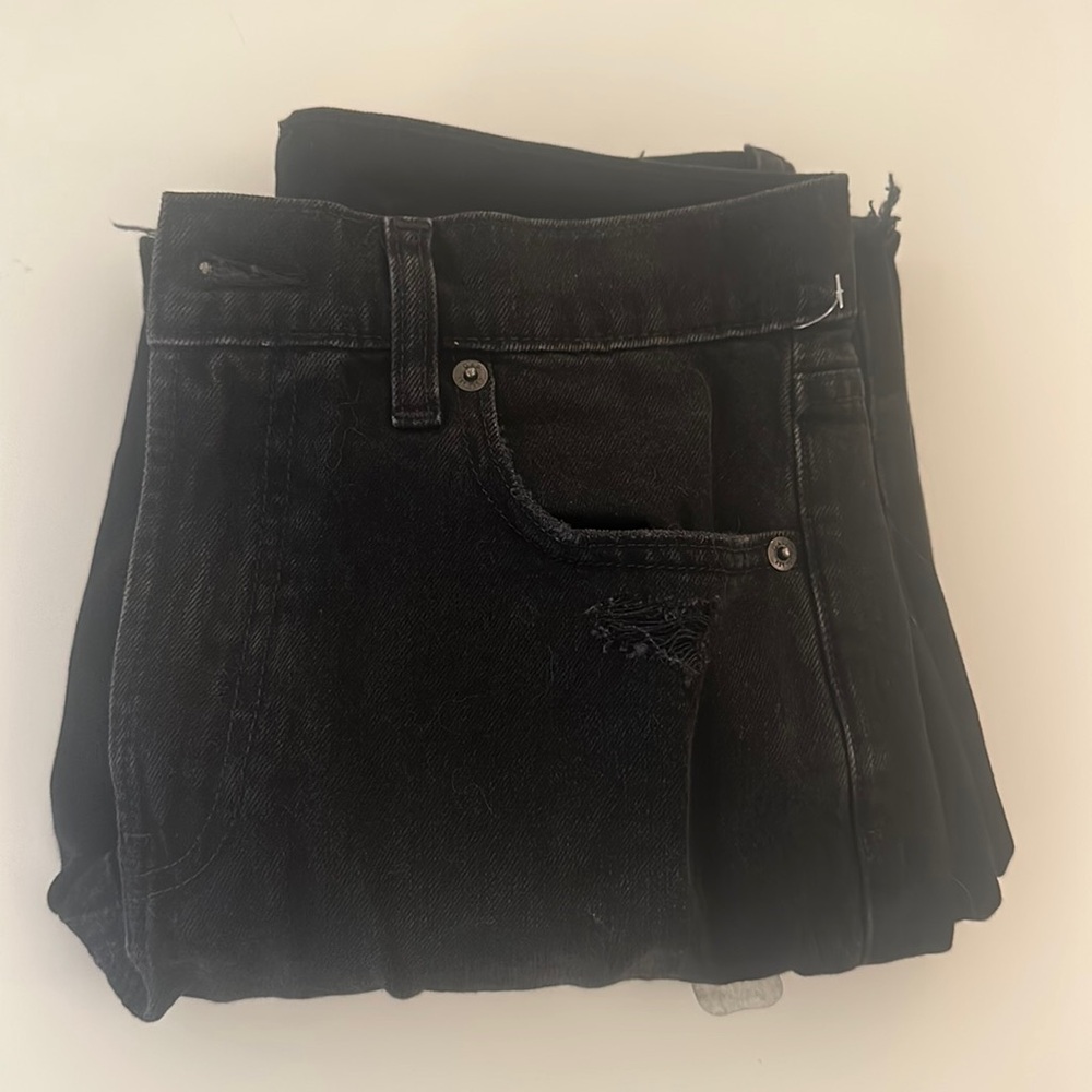 Gap Cheeky Straight High Rise Black Jeans 27/4r NWT